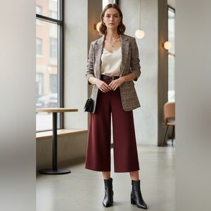 Rafaella,Women's Burgundy Culottes, size 4